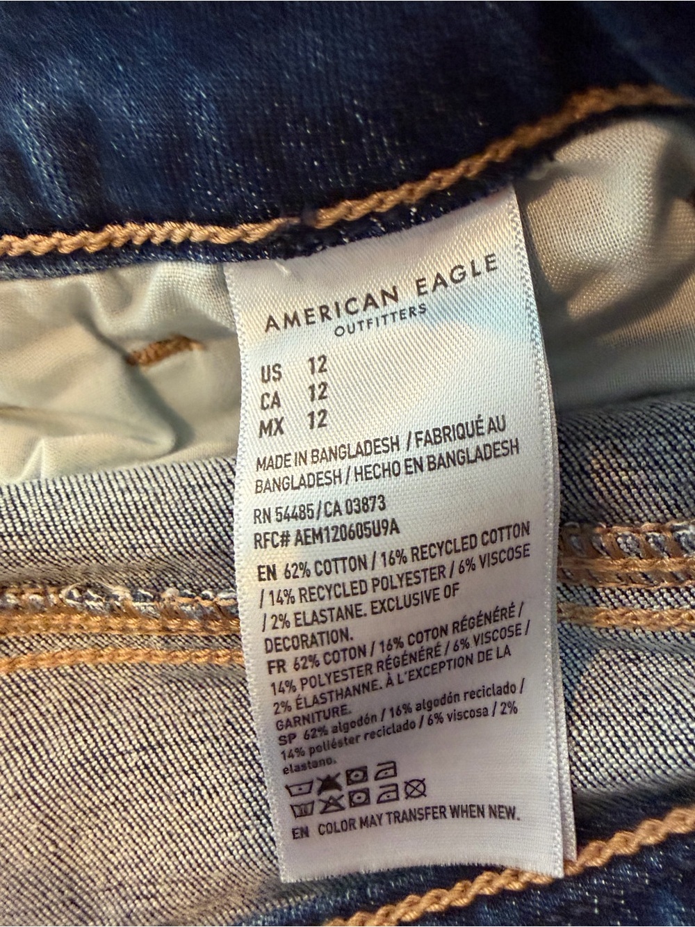 American Eagle Outfitters Blue Denim Jeans - Next Level Stretch - Midi - Picture 6 of 6